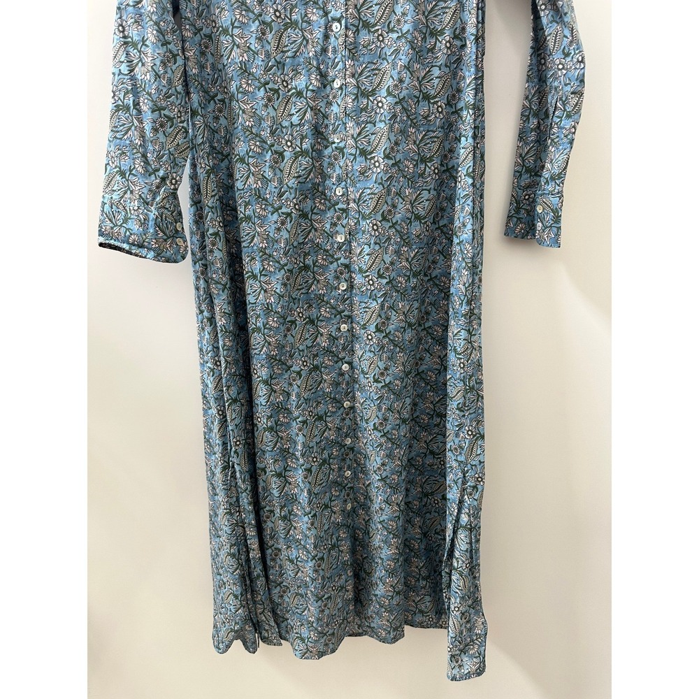 NWT Natural Life Drew Floral Maxi Boho Shirt Dress LS Button-Up Modest XS / S - Picture 7 of 16